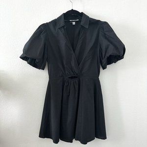 And Now This Women's Puff Sleeve Cutout Dress, M, Black